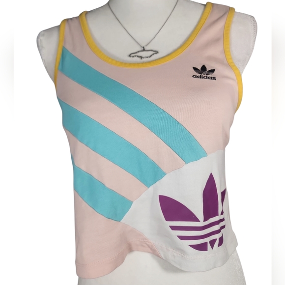 Adidas Cropped Tank Top. Size 10 - Picture 3 of 8
